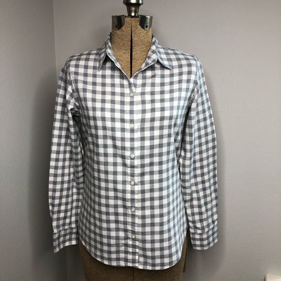 Banana Republic Tops - Banana Republic Soft Wash Shirt Gray and White XS